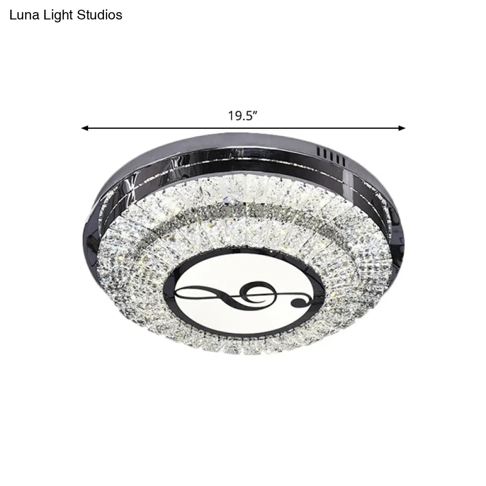 Stainless Steel Led Crystal Ceiling Lamp With Modern Design And Pattern Options
