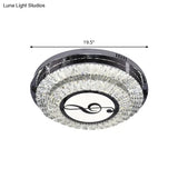 Stainless Steel Led Crystal Ceiling Lamp With Modern Design And Pattern Options