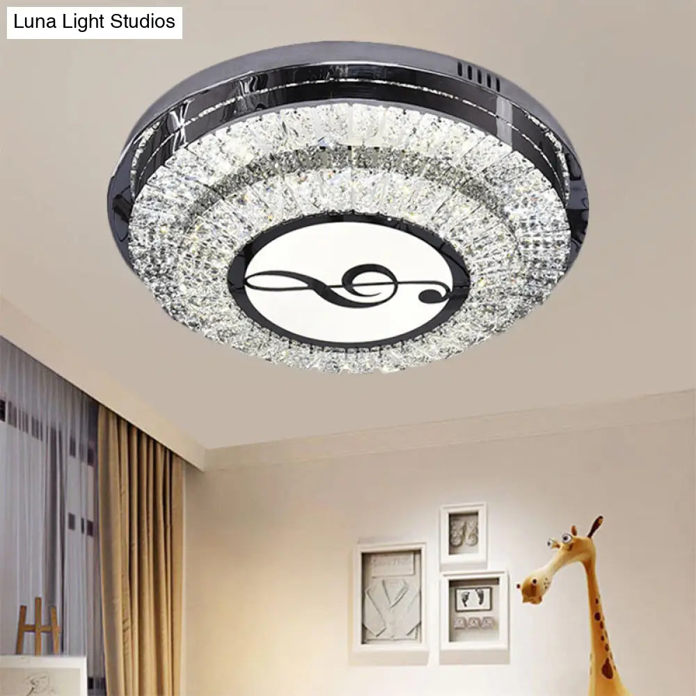 Stainless Steel Led Crystal Ceiling Lamp With Modern Design And Pattern Options