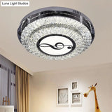 Stainless Steel Led Crystal Ceiling Lamp With Modern Design And Pattern Options