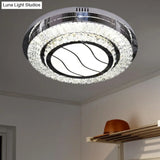 Stainless Steel Led Crystal Ceiling Lamp With Modern Design And Pattern Options