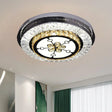 Stainless Steel Led Crystal Ceiling Lamp With Modern Design And Pattern Options Stainless - Steel /