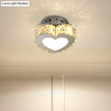 Stainless - Steel Led Crystal Flush Mount Ceiling Light: Modern Star Design For Corridors