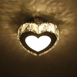 Stainless - Steel Led Crystal Flush Mount Ceiling Light: Modern Star Design For Corridors / Large