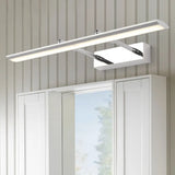 Stainless Steel Led Wall Light With Adjustable Joint - Modern Bar Vanity Sconce For Bath Silver /