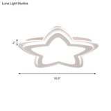 Star - Shaped Acrylic Flush Mount Light For Child’s Bedroom With Simple White Style
