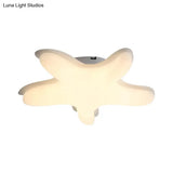 Starfish Flush Ceiling Light: Acrylic Led Fixture For Bedrooms White/Pink/Yellow