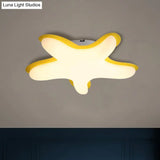Starfish Flush Ceiling Light: Acrylic Led Fixture For Bedrooms White/Pink/Yellow