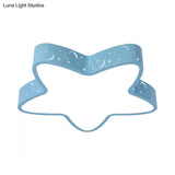 Starfish Led Flush - Mount Light Fixture With Hollow - Out Design For Kids Room - Pink/Light Blue