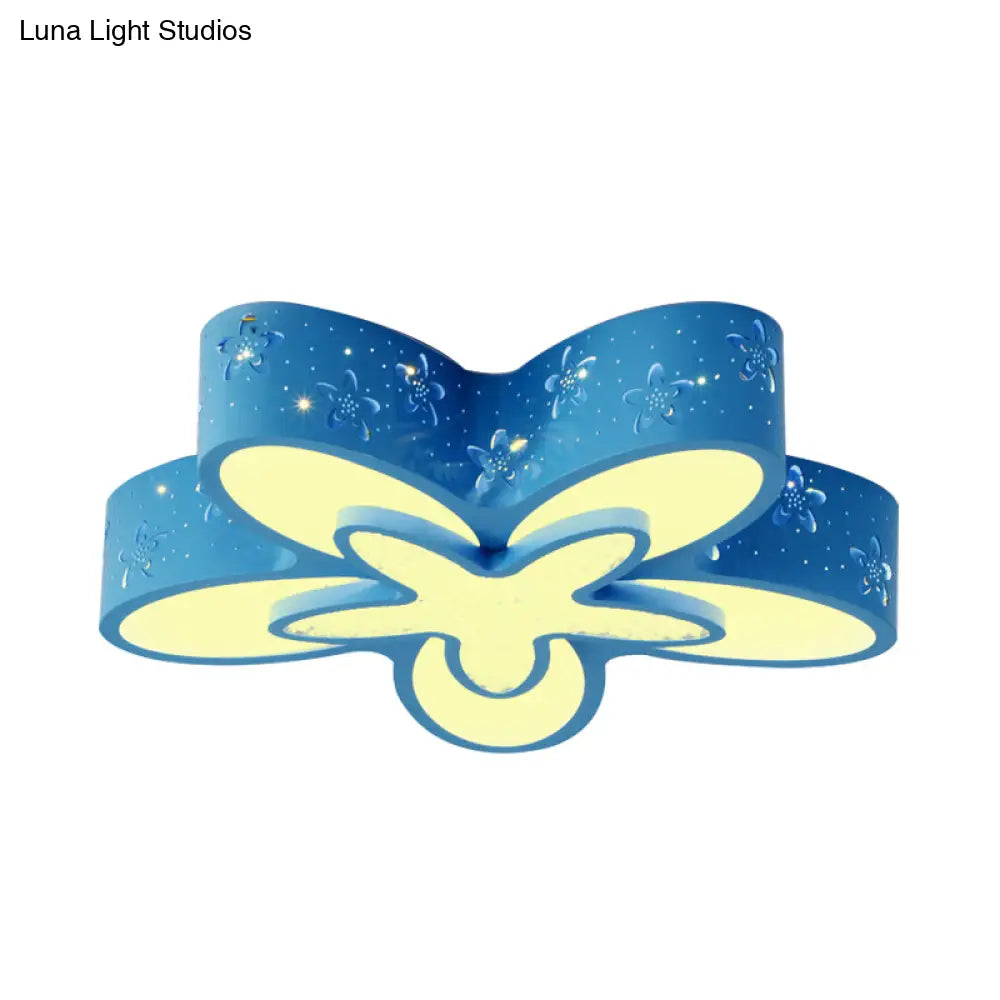 Starfish Shaped Kindergarten Ceiling Light - Acrylic Flush Mount Cartoon Fixture