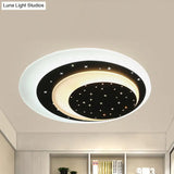 Starlit Acrylic Crescent Led Ceiling Light: A Romantic Flushmount For Girls’ Bedroom