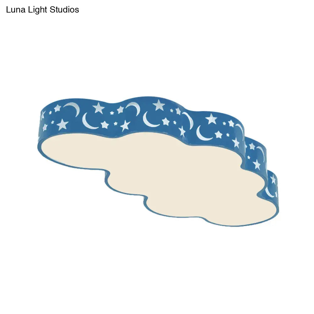 Starry Cloud Acrylic Kids Ceiling Lamp - Modern Flush Mount For Child’s Bedroom