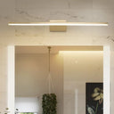 Streamlined Metallic Led Wall Lamp - 16/21.5 W Gold Vanity Sconce Light For Bathroom / 16