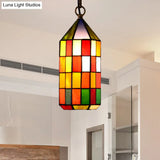 Stunning Multicolored Stained Glass Pendant Light For Bedroom And Living Room
