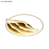 Stylish 16’/19.5’ Led Ceiling Flush Mount In Acrylic Black And White – Warm/White Light For Bedroom