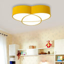 Stylish Acrylic Flower-Shaped Ceiling Light For Restaurants Yellow / White