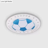 Stylish Acrylic Football Flush Ceiling Light For Study Room And Kitchen Sports Theme