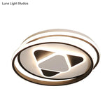 Stylish Black Flush Ceiling Light Acrylic Led Lamp For Child Bedroom And Hallway