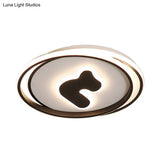 Stylish Black Flush Ceiling Light Acrylic Led Lamp For Child Bedroom And Hallway