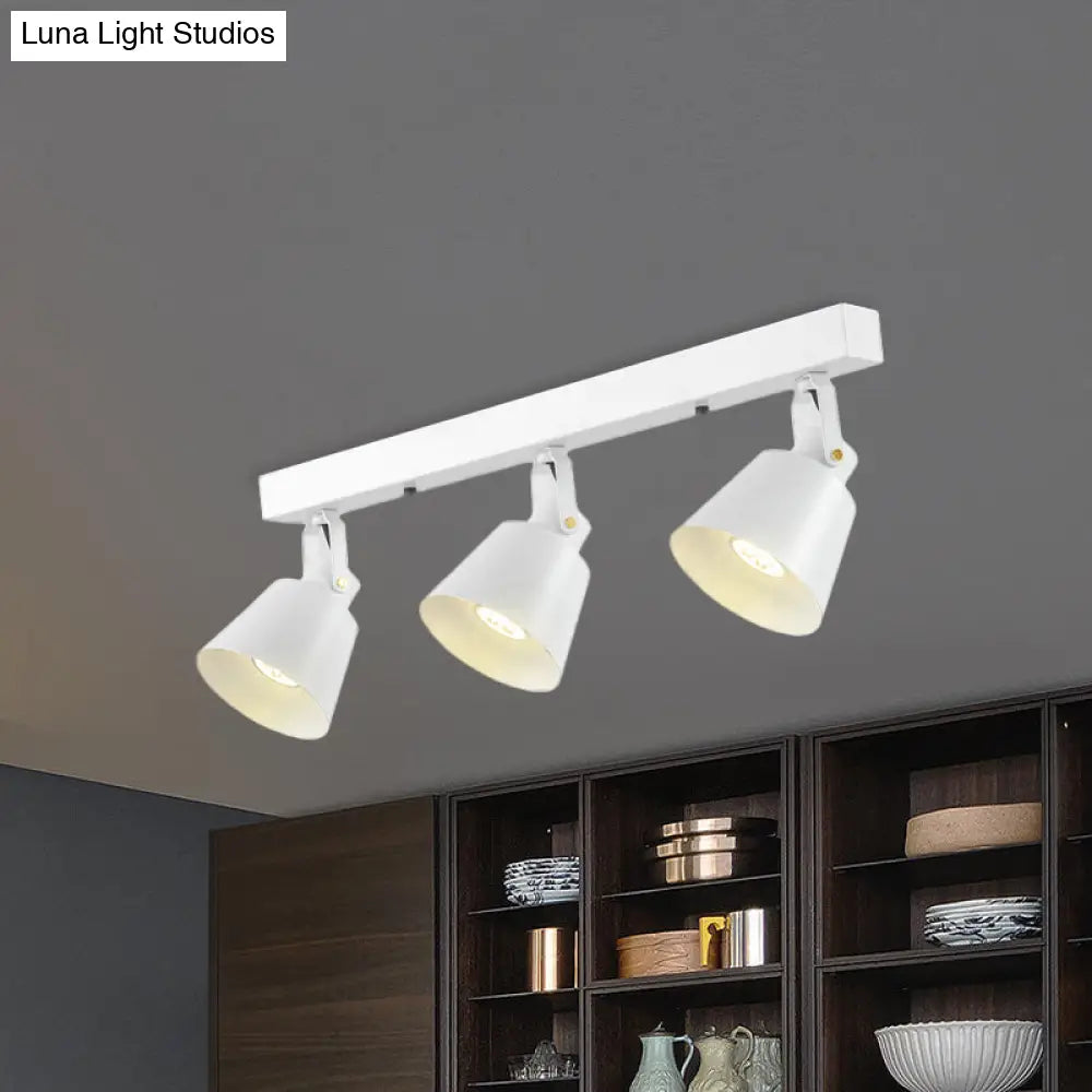 Stylish Bucket Ceiling Light Fixture - Rotatable Semi Flush Mount Lighting With 2/3/4 Lights