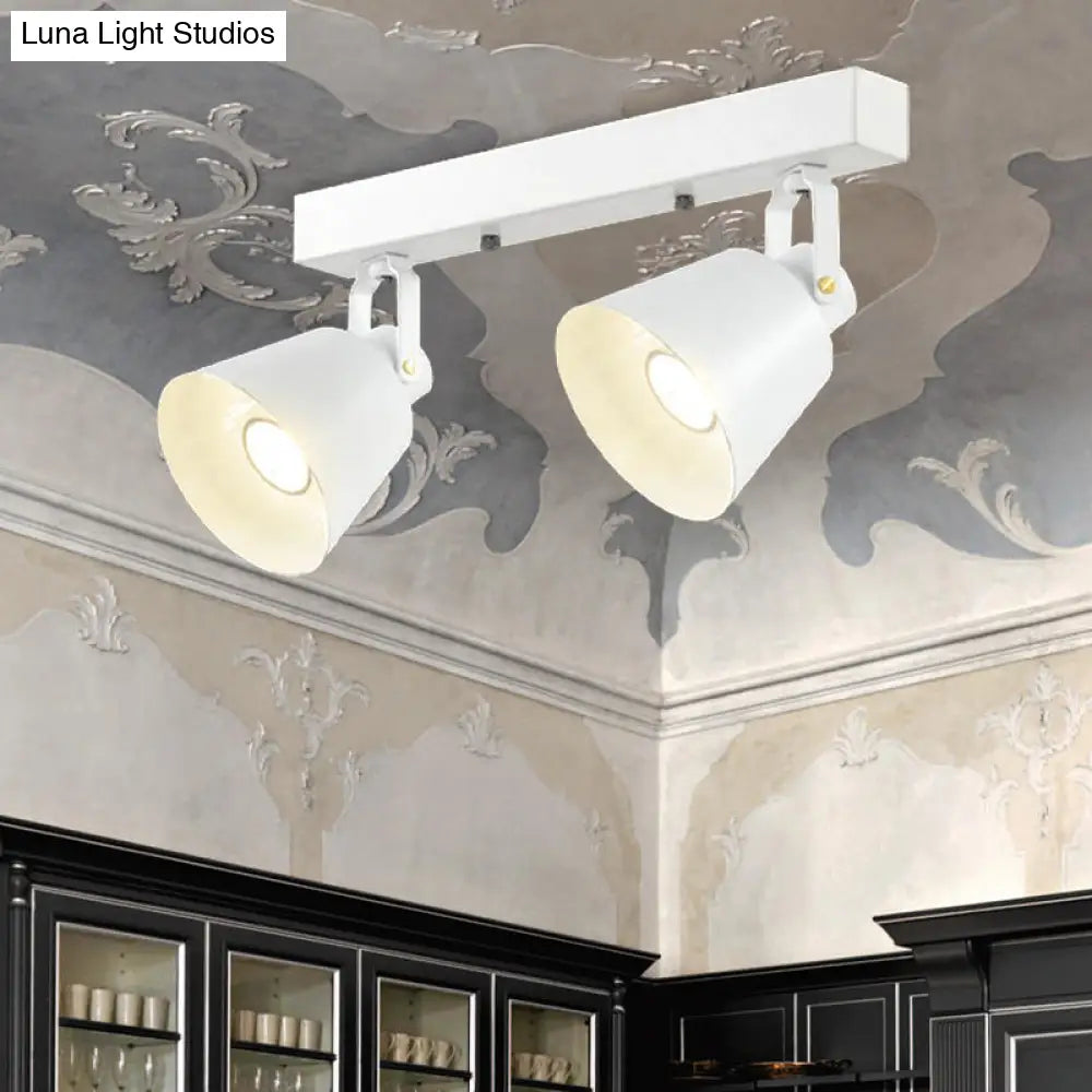 Stylish Bucket Ceiling Light Fixture - Rotatable Semi Flush Mount Lighting With 2/3/4 Lights
