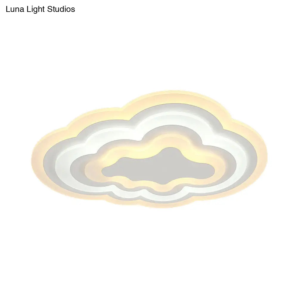 Stylish Cloud Led Ceiling Light For Kindergarten Porch - Simple & Elegant Design