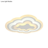 Stylish Cloud Led Ceiling Light For Kindergarten Porch - Simple & Elegant Design