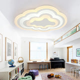 Stylish Cloud Led Ceiling Light For Kindergarten Porch - Simple & Elegant Design White / 19.5’ Warm
