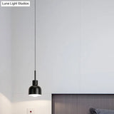 Stylish Domed Pendant Light For Restaurant And Foyer - Aluminum Single Head Hanging Lamp