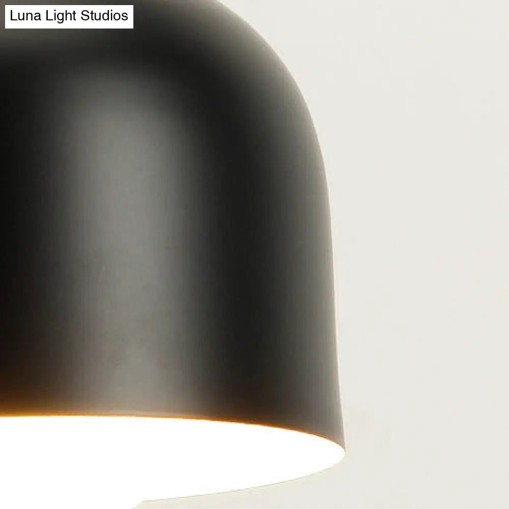 Stylish Domed Pendant Light For Restaurant And Foyer - Aluminum Single Head Hanging Lamp