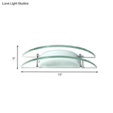Stylish Dual Arc Sconce Light With Clear Glass Shade - Bedside Wall Mount Lamp