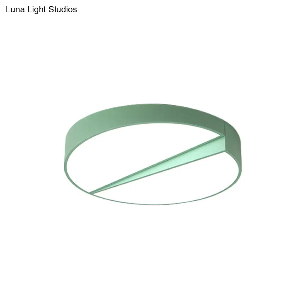Stylish Half - Round Led Flush Ceiling Light For Dining Room - Macaron Loft Design