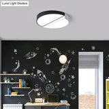 Stylish Half - Round Led Flush Ceiling Light For Dining Room - Macaron Loft Design