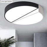Stylish Half - Round Led Flush Ceiling Light For Dining Room - Macaron Loft Design