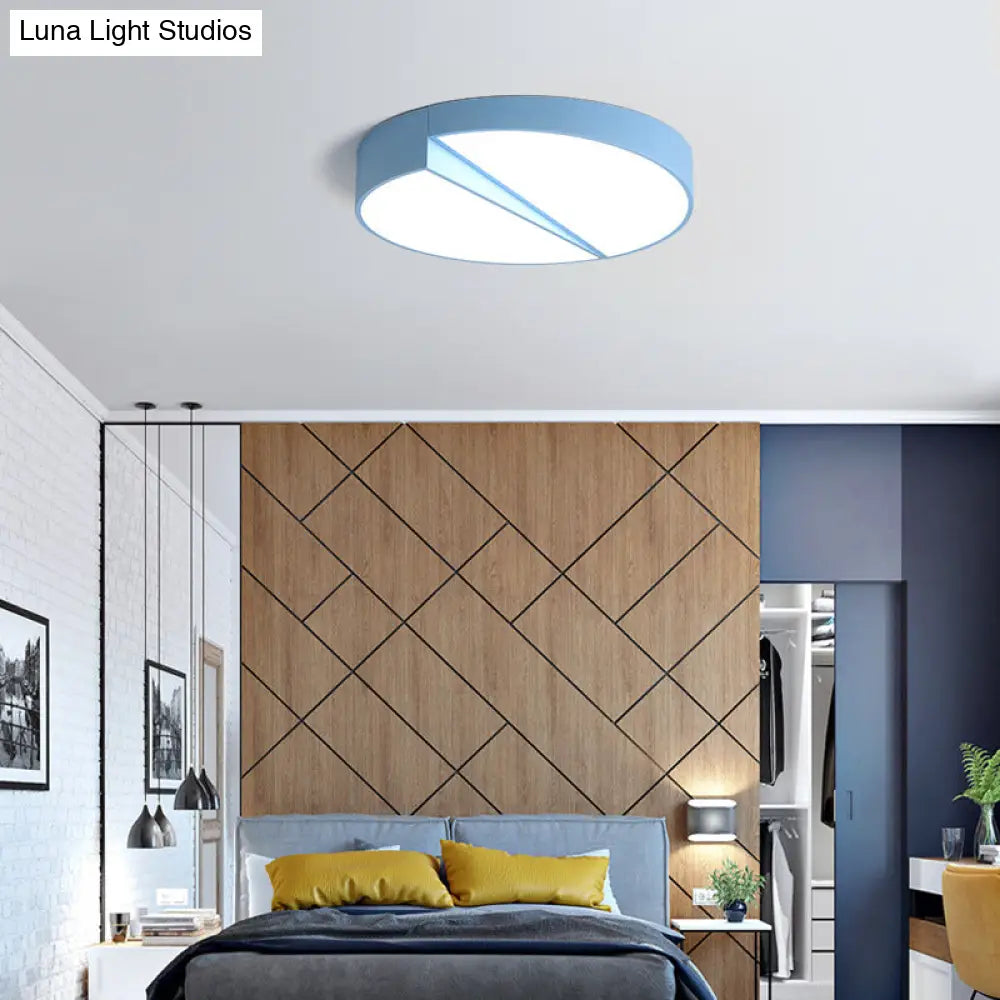 Stylish Half - Round Led Flush Ceiling Light For Dining Room - Macaron Loft Design