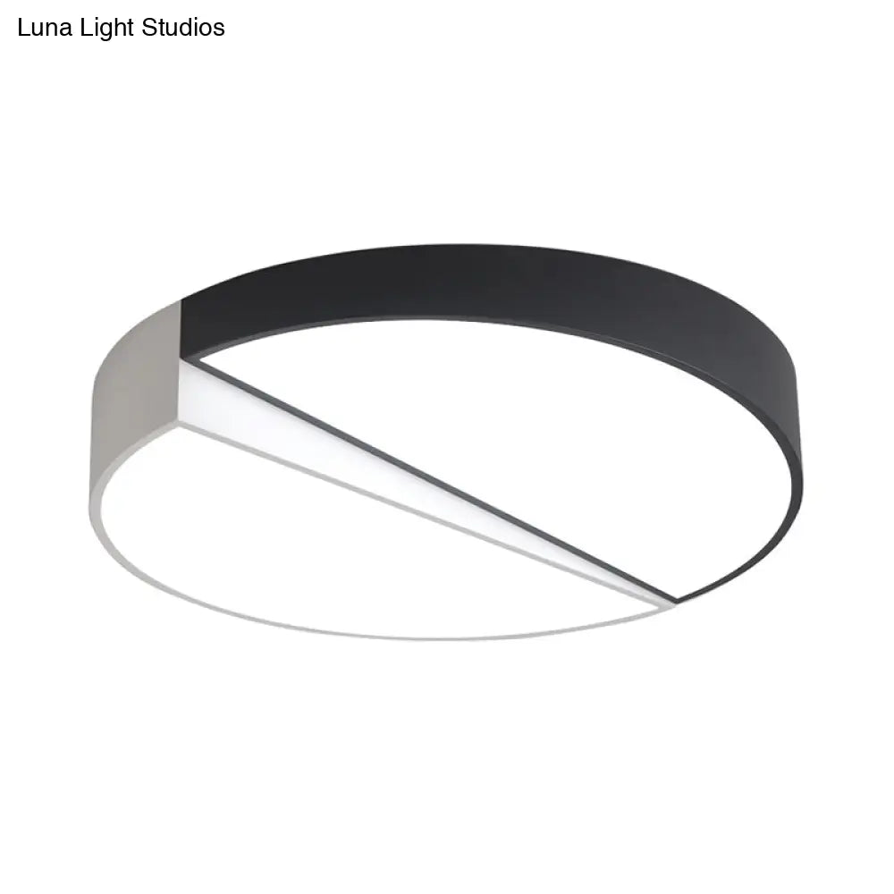 Stylish Half - Round Led Flush Ceiling Light For Dining Room - Macaron Loft Design