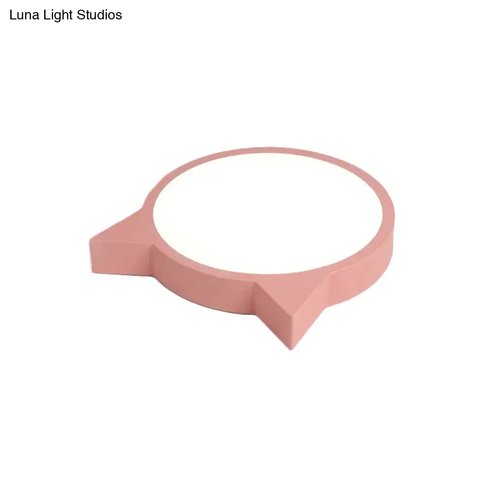 Stylish Kitten Macaron Ceiling Light - Acrylic Candy Colored Flush Mount For Kids’ Bedroom