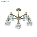 Stylish Macaron Ceiling Pendant: Metal Hanging Light For Nurseries