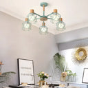 Stylish Macaron Ceiling Pendant: Metal Hanging Light For Nurseries 5 / Blue