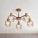 Stylish Macaron Ceiling Pendant: Metal Hanging Light For Nurseries 5 / Brown