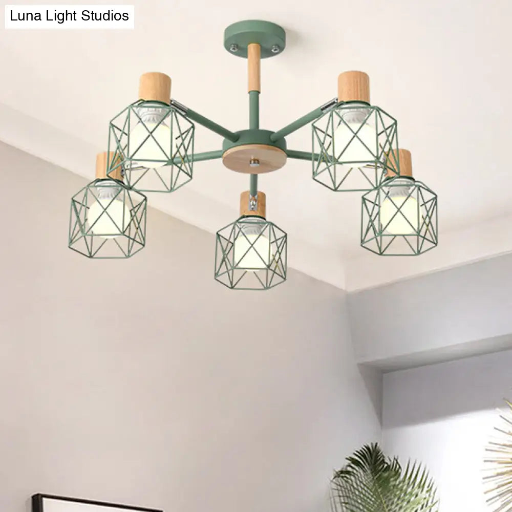 Stylish Macaron Ceiling Pendant: Metal Hanging Light For Nurseries