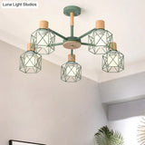 Stylish Macaron Ceiling Pendant: Metal Hanging Light For Nurseries