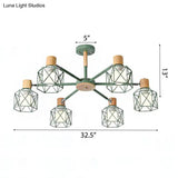 Stylish Macaron Ceiling Pendant: Metal Hanging Light For Nurseries