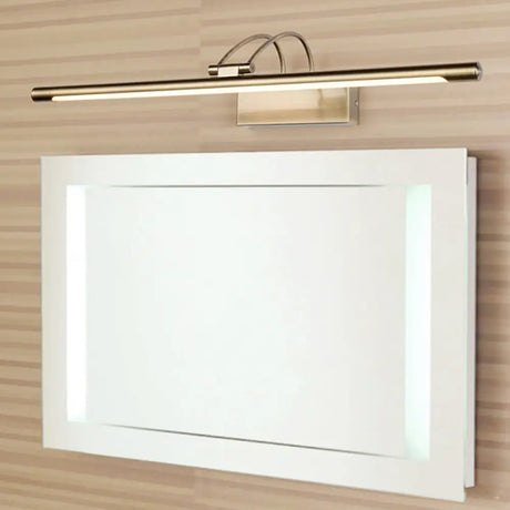 Stylish Metallic Finish Led Sconce Light Fixture For Modern Vanity Lighting In Warm/White Brass /