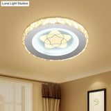 Stylish Mini Led Ceiling Flush Mount Crystal Light Fixture For Corridor