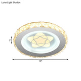 Stylish Mini Led Ceiling Flush Mount Crystal Light Fixture For Corridor