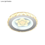 Stylish Mini Led Ceiling Flush Mount Crystal Light Fixture For Corridor