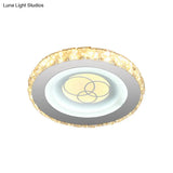 Stylish Mini Led Ceiling Flush Mount Crystal Light Fixture For Corridor