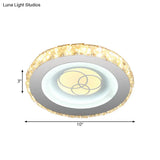 Stylish Mini Led Ceiling Flush Mount Crystal Light Fixture For Corridor
