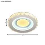 Stylish Mini Led Ceiling Flush Mount Crystal Light Fixture For Corridor